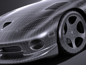 Dodge Viper GTS 1996 lowpoly 3D 模型