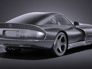 Dodge Viper GTS 1996 lowpoly 3D 模型