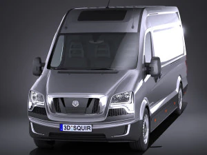 Generic Big Van 2016 lowpoly 3D Model