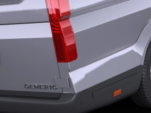 Generic Big Van 2016 lowpoly 3D Model