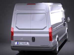 Generic Big Van 2016 lowpoly 3D मॉडल