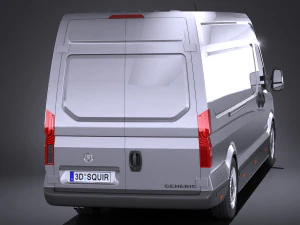 Generic Big Van 2016 lowpoly 3D Model