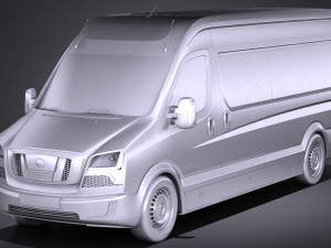 Generic Big Van 2016 lowpoly 3D मॉडल