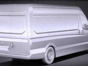 Generic Big Van 2016 lowpoly 3D Model