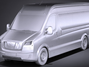 Generic Big Van 2016 lowpoly 3D मॉडल
