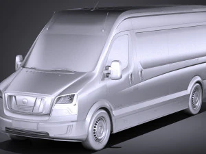 Generic Big Van 2016 lowpoly 3D Model