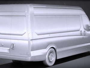 Generic Big Van 2016 lowpoly 3D Model