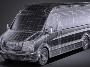 Generic Big Van 2016 lowpoly 3D मॉडल