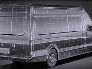 Generic Big Van 2016 lowpoly 3D Model