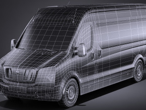 Generic Big Van 2016 lowpoly 3D मॉडल