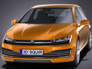 Generic Hatchback 2017 lowpoly Modelo 3D