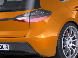 Generic Hatchback 2017 lowpoly Modelo 3D
