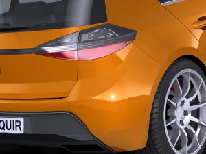 Generic Hatchback 2017 lowpoly 3D Model