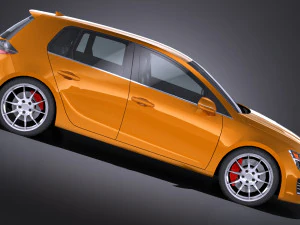 Generic Hatchback 2017 lowpoly 3D Model