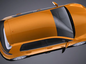 Generic Hatchback 2017 lowpoly 3D Model