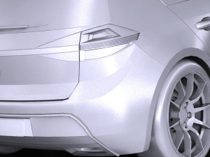 Generic Hatchback 2017 lowpoly Modelo 3D