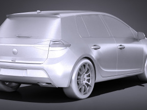 Generic Hatchback 2017 lowpoly Modelo 3D