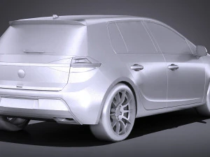 Generic Hatchback 2017 lowpoly 3D Model