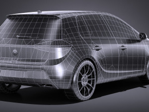 Generic Hatchback 2017 lowpoly Modelo 3D