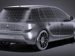 Generic Hatchback 2017 lowpoly 3D Model