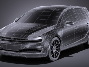 Generic Hatchback 2017 lowpoly Modelo 3D