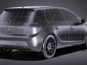 Generic Hatchback 2017 lowpoly 3D Model