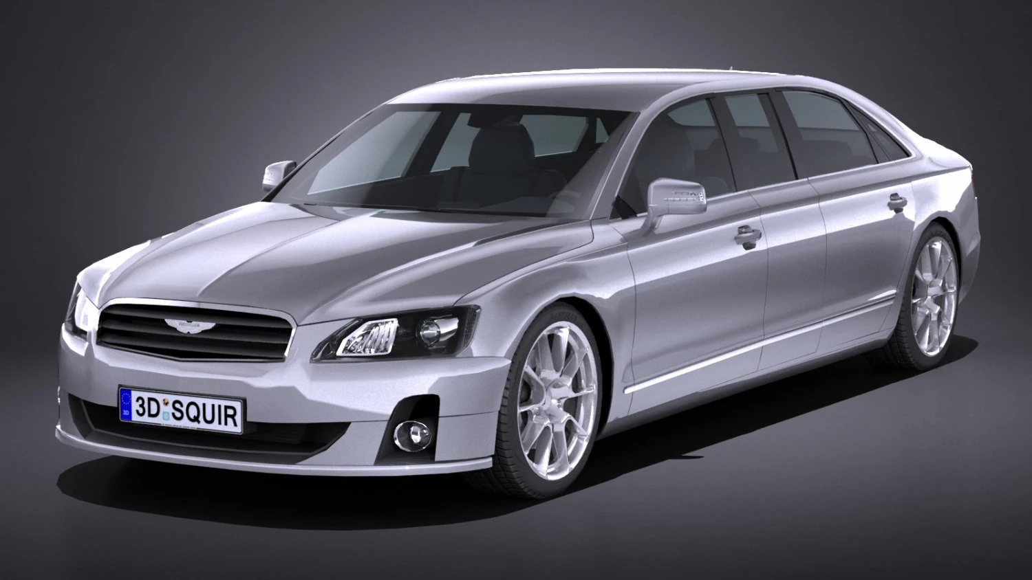 Generic Limousine 2016 lowpoly 3D Model .c4d .max .obj .3ds .fbx .stl .blend 