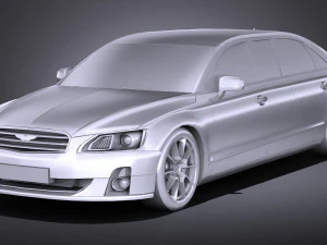 Generic Limousine 2016 lowpoly 3D Model