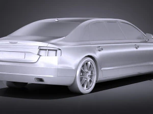 Generic Limousine 2016 lowpoly 3D Model