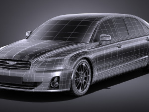 Generic Limousine 2016 lowpoly 3D मॉडल