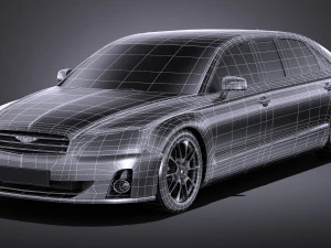 Generic Limousine 2016 lowpoly 3D Model