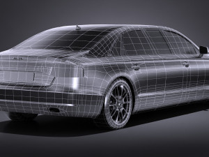 Generic Limousine 2016 lowpoly 3D मॉडल
