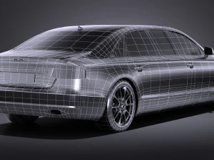 Generic Limousine 2016 lowpoly 3D Model