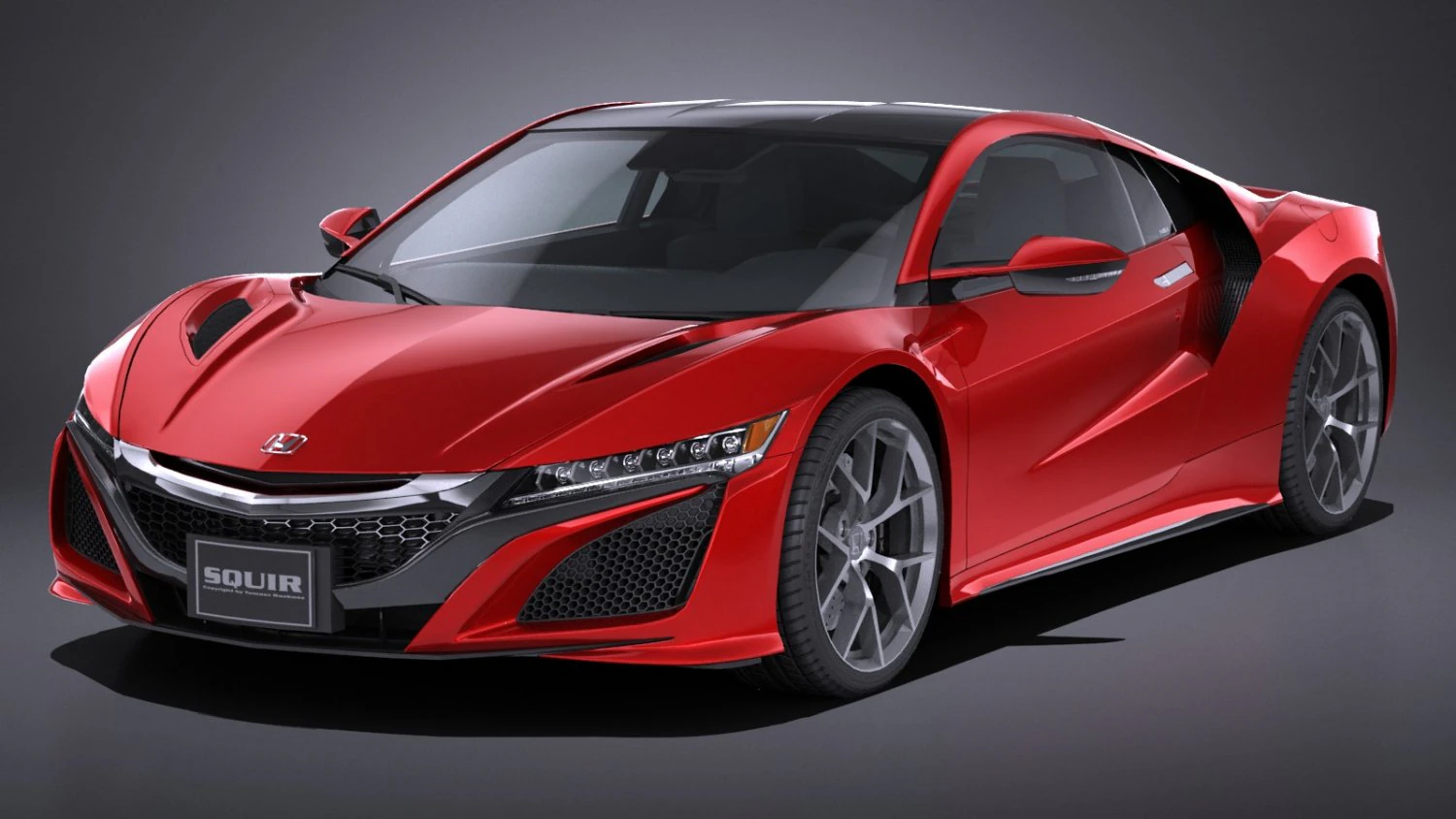 Honda NSX 2018 lowpoly 3D Model .c4d .max .obj .3ds .fbx .stl .blend 