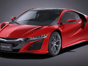 होंडा एनएसएक्स 2018 लोपोली 3D मॉडल