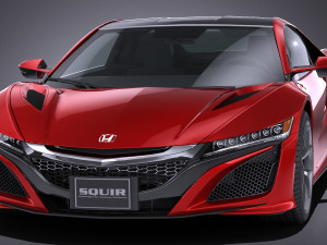 Honda NSX 2018 lowpoly 3D Modell