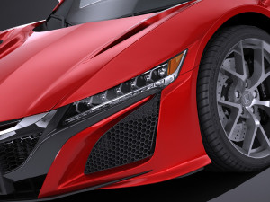 Honda NSX 2018 lowpoly 3D Modell