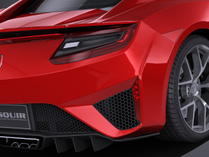Honda NSX 2018 lowpoly 3D Modell