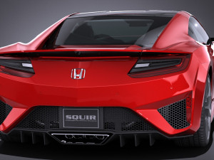 Honda NSX 2018 lowpoly 3D Modell