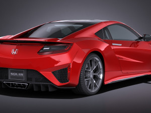 Honda NSX 2018 lowpoly 3D Modell