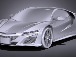 Honda NSX 2018 lowpoly 3D Modell