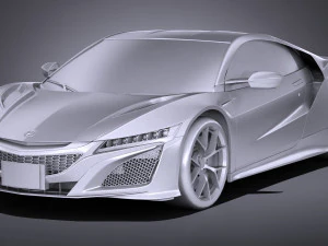 Honda NSX 2018 lowpoly 3D Model