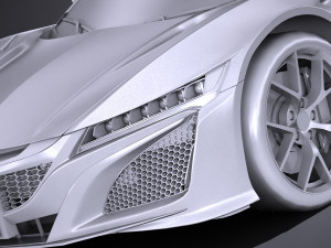 Honda NSX 2018 lowpoly 3D Modell