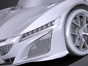 Honda NSX 2018 lowpoly 3D Model