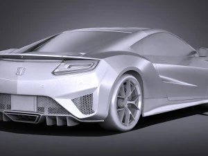Honda NSX 2018 lowpoly 3D Model