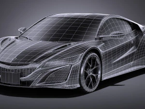 Honda NSX 2018 lowpoly 3D Model