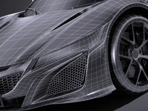 Honda NSX 2018 lowpoly 3D Model