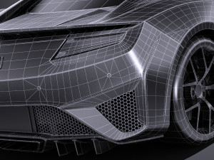 Honda NSX 2018 lowpoly 3D Modell