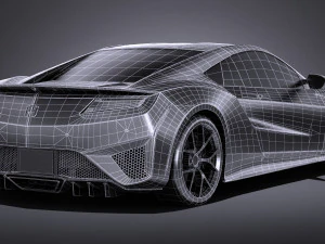 Honda NSX 2018 lowpoly 3D Model