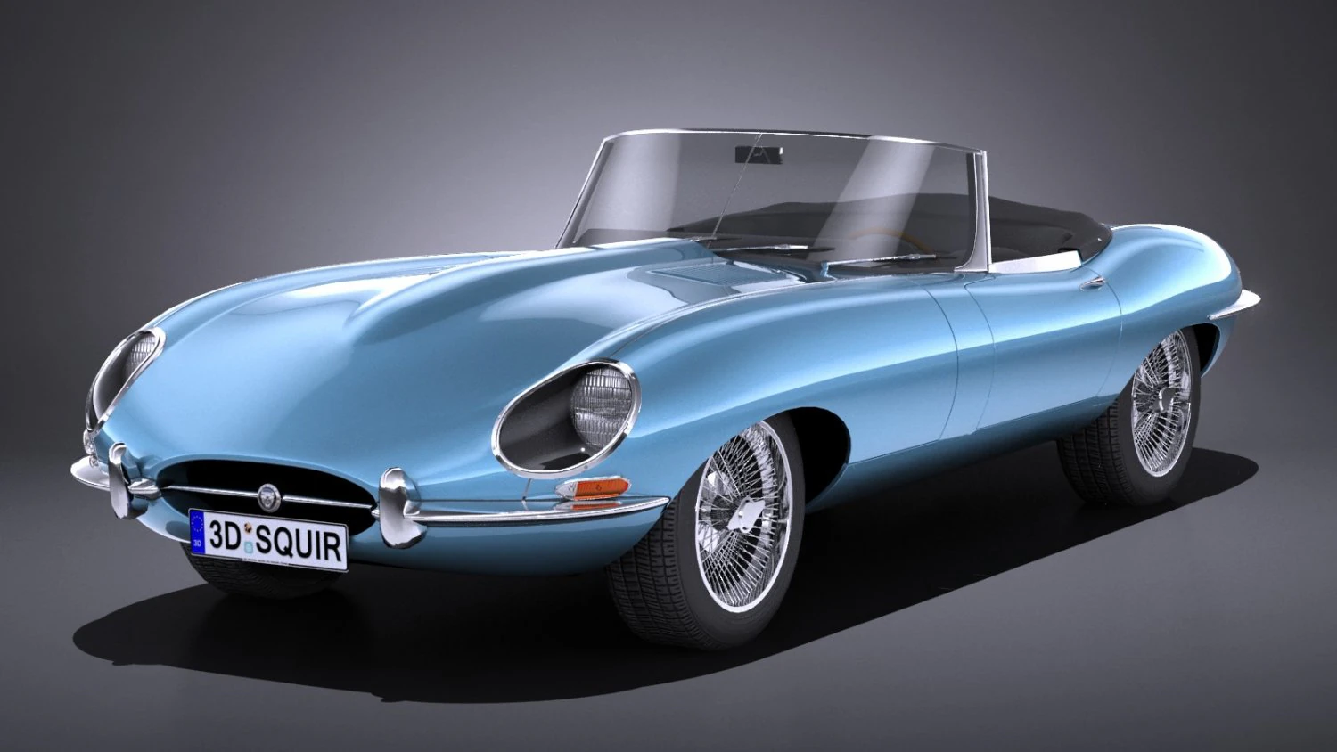 Jaguar E-type 1962 lowpoly Modelo 3D .c4d .max .obj .3ds .fbx .stl .blend 